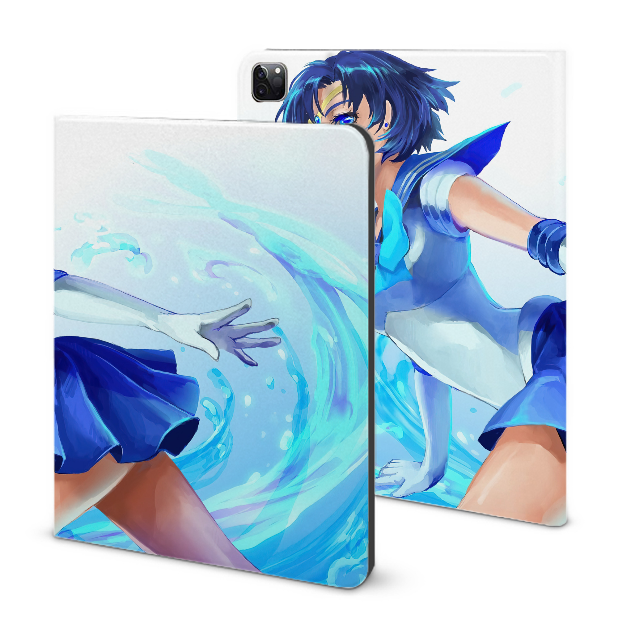 （画像用） 美少女戦士セーラームーン Sailor Moon IPad ケース ブック型 PUレザー TPU 耐衝撃 軽量 薄型 ペン収納なし 全面保護 IPad 各モデル対応